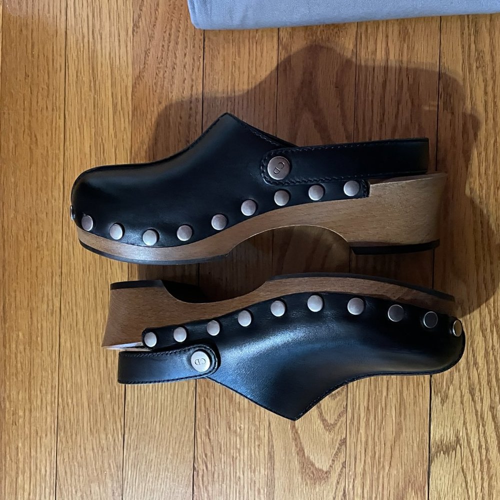 CHRISTIAN DIOR Diorquake Black Leather Clogs - Picture 3 of 15